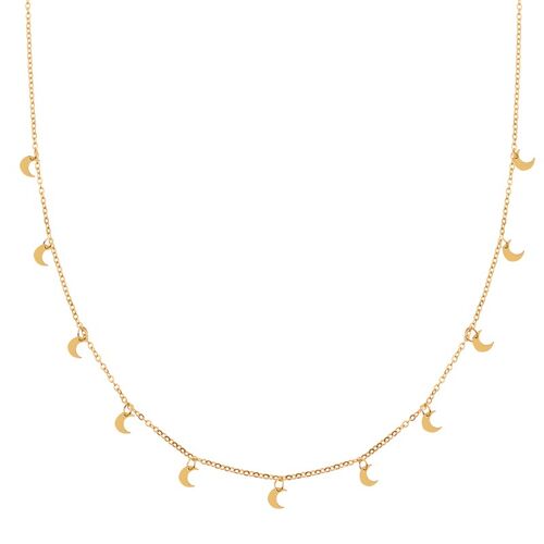 Necklace a lot of moons - adult - gold