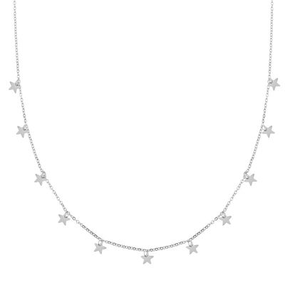 Necklace a lot of stars - adult - silver