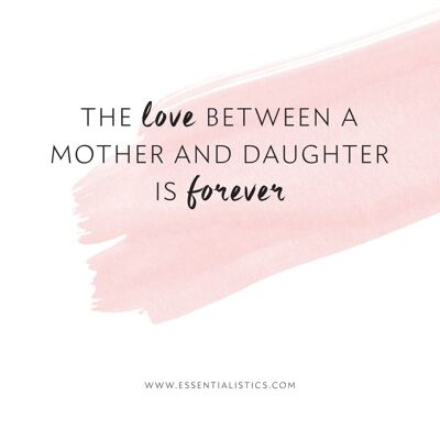 Necklace card “the love between a mother and daughter is forever”