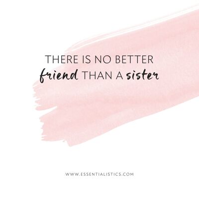 Necklace card “there is no better friend than a sister”