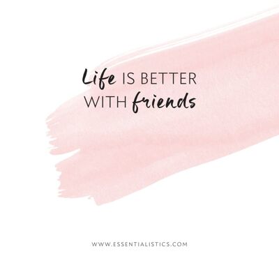 Necklace card “life is better with friends”