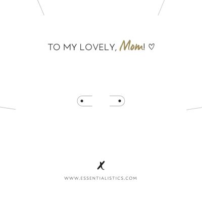Jewellery card “to my lovely mom”