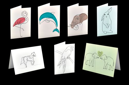 Minmialist Animal Greetings Cards