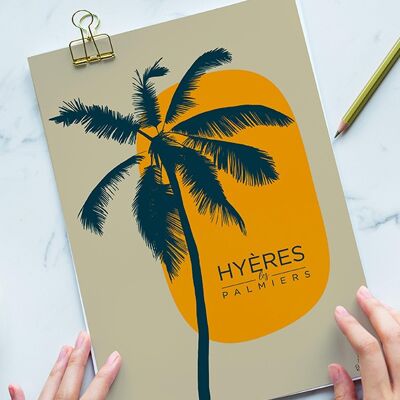 Postcard Hyères - Palm tree, Hyères