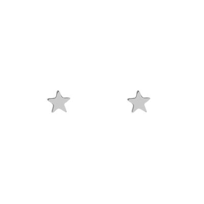 Stud earrings star - silver