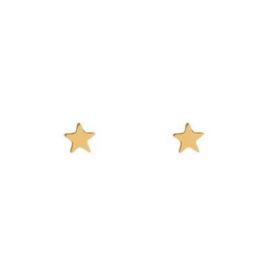 Stud earrings star - gold