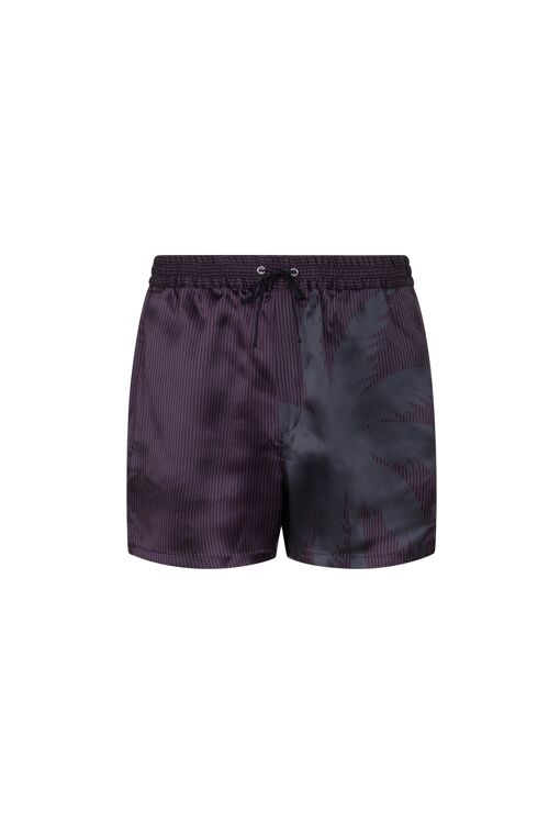 California print silk boxer shorts