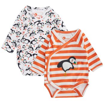 LOT DE 2 BODYS BÉBÉ - PUFFIN 1