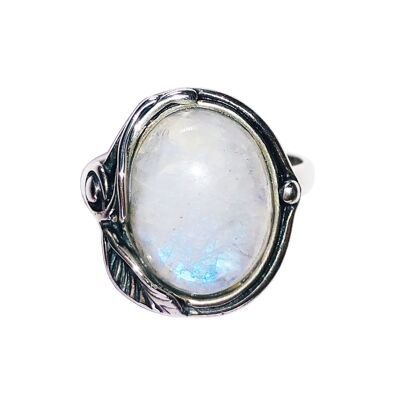 Anello con pietra di luna "Justine" - Argento 925