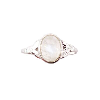 Moonstone Ring "Marianne" - 925 Silver