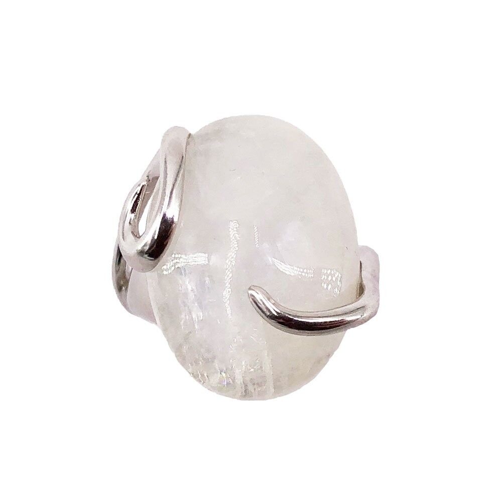 Anello con pietra di luna "Oceano" - Argento 925