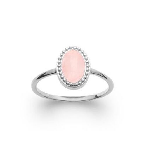 Bague Quartz rose "Alexandra" - Argent 925