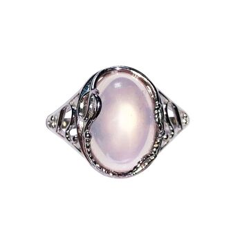 Bague Quartz rose "Capucine" - Argent 925 1