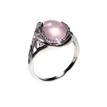 Bague Quartz rose "Capucine" - Argent 925 2