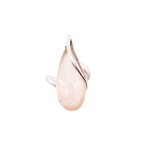 Bague Quartz rose "Colombe" - Argent 925