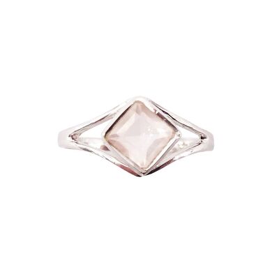 Bague Quartz rose "Elisabeth" - Argent 925