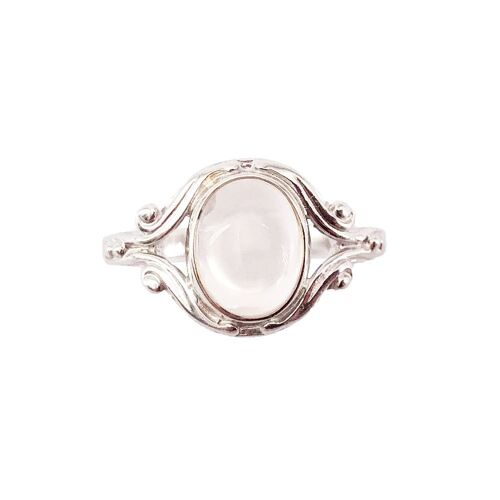 Bague Quartz rose "Honorine" - Argent 925