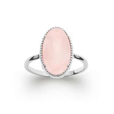 Bague Quartz rose "Judith" - Argent 925