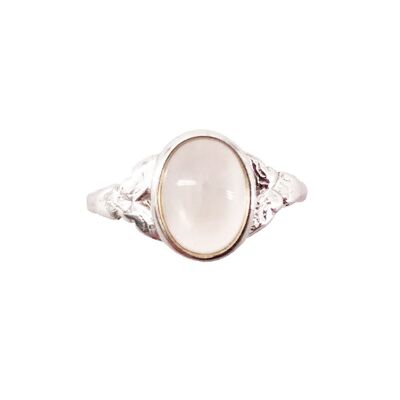 Rose quartz ring "Marianne" - 925 silver