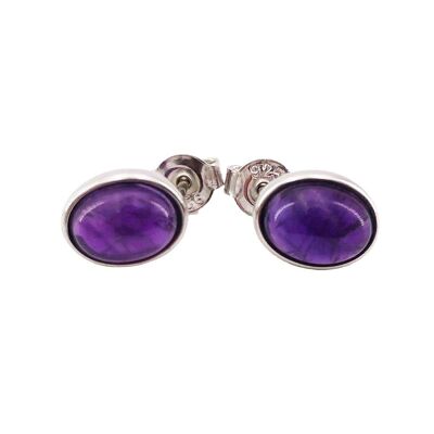 Amethyst-Ohrringe "Camille" - 925 Silber