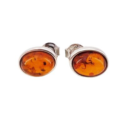"Camille" Amber Earrings - 925 Silver