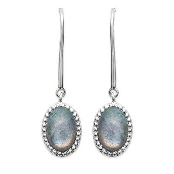 Boucles d'Oreilles Labradorite "Alexandra" - Argent 925 1