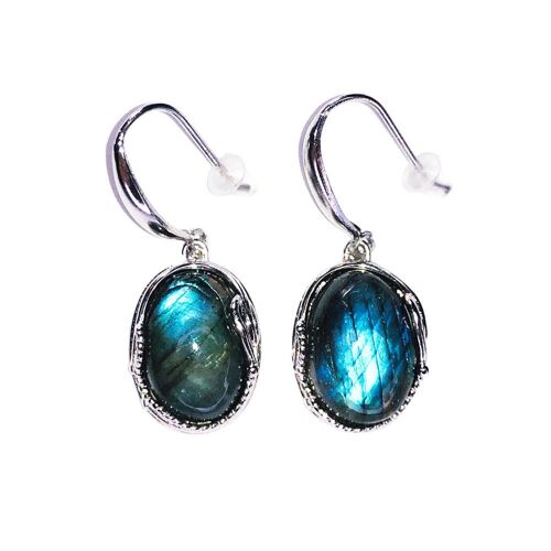 Boucles d'Oreilles Labradorite "Capucine" - Argent 925