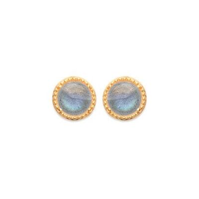 "Constantine" Labradorite Earrings - 750 Gold Plated