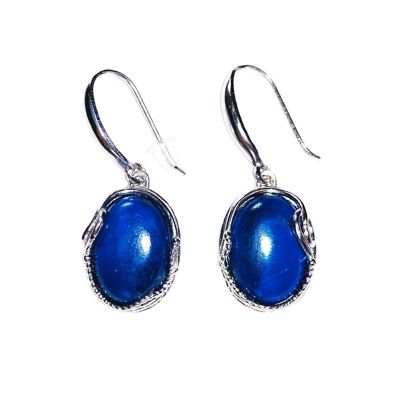 Lapis-lazuli "Nasturtium" Earrings - 925 Silver