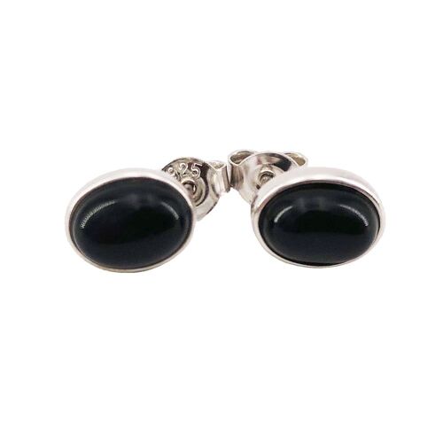 Boucles d'Oreilles Onyx noir "Camille" - Argent 925