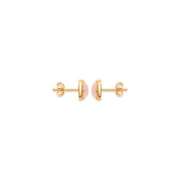 Boucles d'Oreilles Quartz rose "Constantine" - Plaqué Or 750 2