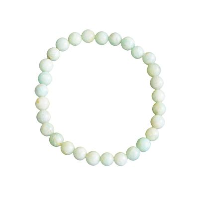 Pulsera amazonita - Piedras bola 6mm - 18 cm - Cierre plata