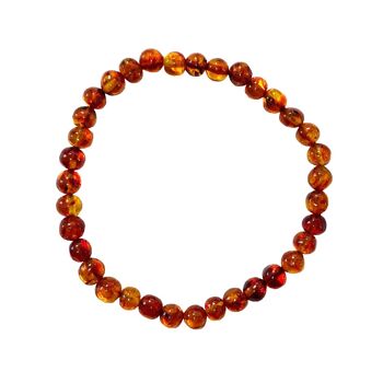 Bracelet Ambre Cognac - Pierres Pépites 1