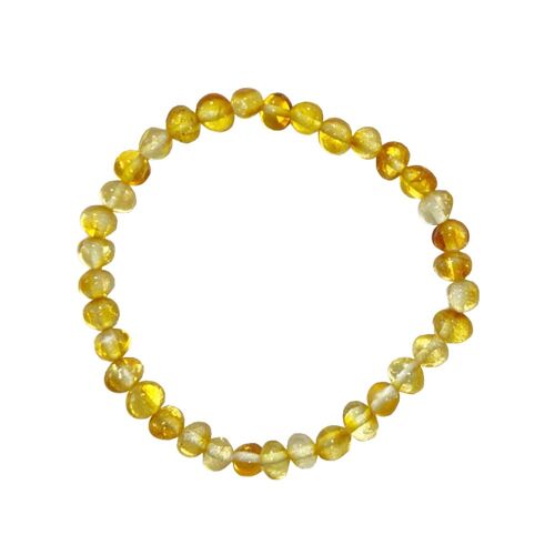 Bracelet Ambre Jaune - Pierres Pépites