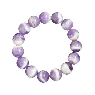 Pulsera amatista - Piedras bola 12mm - 20 cm - Sin cierre