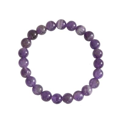 Amethyst-Armband – 8 mm Kugelsteine – 18 cm – ohne Verschluss