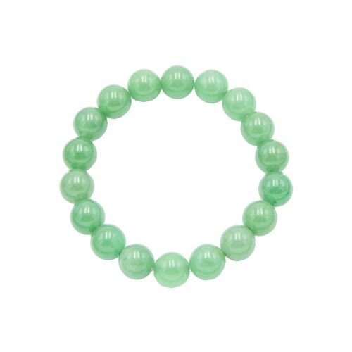 Bracelet Aventurine - Pierres boules 10mm - 18 cm- Fermoir argent