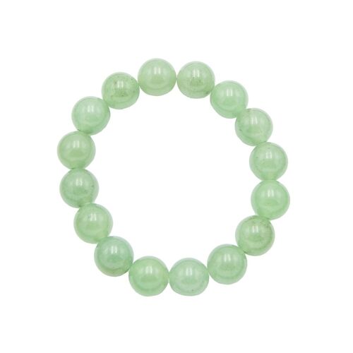 Bracelet Aventurine - Pierres boules 12mm - 18 cm- Fermoir argent