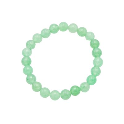 Pulsera aventurina - Piedras bola 8mm - 18 cm - Cierre plata