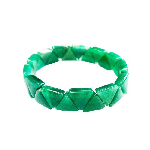 Bracelet Aventurine verte - Pierres triangulaires