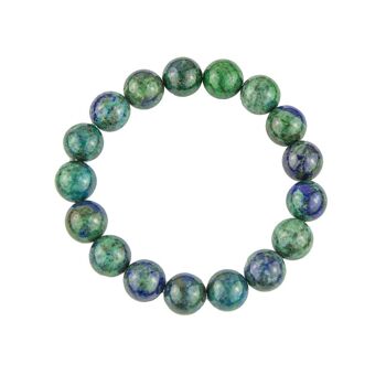 Bracelet Chrysocolle - Pierres boules 10mm - 18 cm- Sans fermoir 1