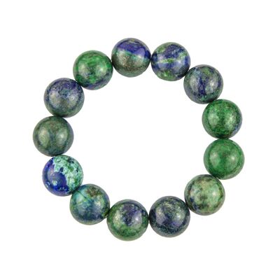 Pulsera Crisocola - Piedras bola 14mm - 20 cm - Sin cierre