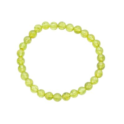 Bracelet Chrysolite - Pierres boules 6mm - 18 cm- Sans fermoir