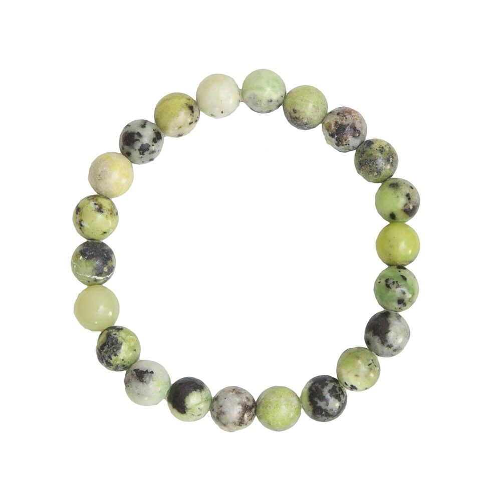 Lemon Chrysoprase bracelet - 8mm ball stones - 20 cm - Without clasp