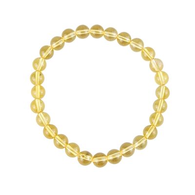 Citrinarmband - 6 mm Kugelsteine - 20 cm - Goldverschluss