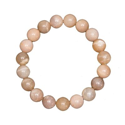 Pulsera heliolita - Piedras bola 10mm - 18 cm - Cierre plata