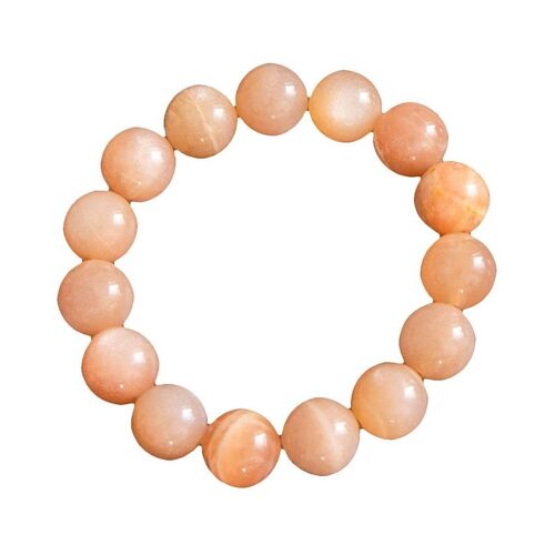 Bracelet Héliolite - Pierres boules 12mm - 18 cm- Sans fermoir