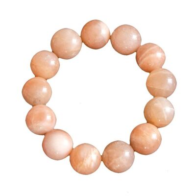 Bracciale Heliolite - Pietre a sfera 14mm - 20 cm - Chiusura in argento