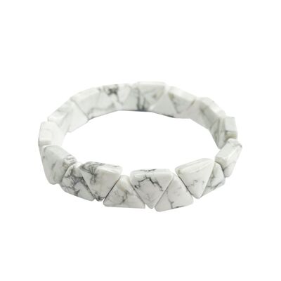 Howlite bracelet - Triangular stones