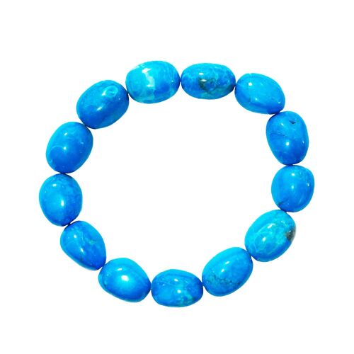 Bracelet Howlite bleue - Pierres Pépites